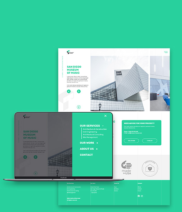 Webdesign for a architectural and engineering website